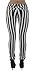 6065 - Black & White Striped 5 Pockets Classic Stretch Skinny Jeans Size 11/12