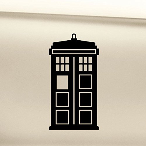 Tardis Vinyl Decal Laptop Car Truck Bumper Window Sticker - Black