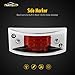 Partsam 2pcs RED LED Marker Clearance Light Chrome Plastic trailer RV Camper 12LED