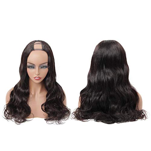 8A-Body-Wave-U-Part-Wig-Human-Hair-for-Women-Brazilian-Remy-Human-Hair-Glueless-Full-Head-Clip-in-Half-Wig-U-Shape-Wig-150-Density-Natural-Color-20-Inch