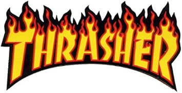 Amazon Thrasher スラッシャー ステッカー Fire Logo Ye Sticker ステッカー スノーボード