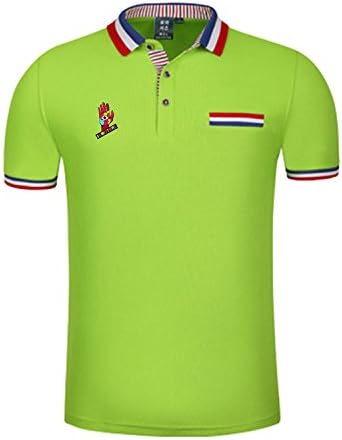 Dysamone Men's Classic Jersey T-Shirt Fashion Summer Polo Shirts + Printing Logo