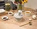 HIC Kitchen Mushroom Mortar and Pestle Spice Herb Grinder Pill Crusher Set, Solid Carrara Marble