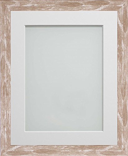 Frame Company Camber Range 6X4-Inch Brown Picture Photo Frame with White Mount For Image Size 4X3-Inch