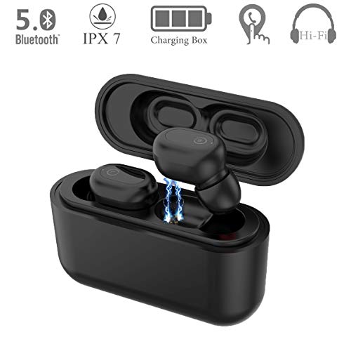 True Wireless Earbuds, Bluetooth 5.0 Wireless Headphones,JINDUN Bluetooth Earbuds Support IPX7 Waterproof 3D Stereo Sound Auto Pairing in-Ear True Wireless Earbuds