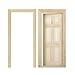 Tinksky 1:12 Dollhouse Miniature DIY 6-Panel Interior Wooden Door
