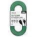 Otimo 100 Ft 16/3 SJTW Green, Outdoor Extension Cord - 3 Prong Ground Plug, 10A 1250W, Water & Weather Resistant, Flame Retardant