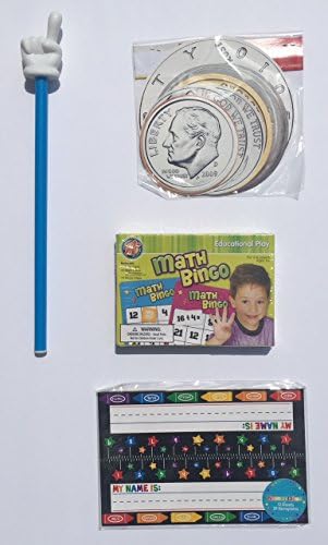 Teacher Supplies Teaching Tools Finger Pointer Math Bingo Game Large Coins Student Desk Name Tags Nameplates Classroom Homeschool Gifts