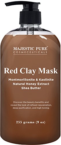 Majestic Pure Red Clay Mask in Cole Flower Honey, Powerful 