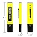 Deronweer Digital PH Meter, PH Test water 0.01 PH High Accuracy Water Quality Tester with 0-14 PH Measurement Range for Household Drinking, Pool and Aquarium Water PH Tester Design with ATC (Yellow)