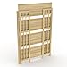 Stony Edge 4-Tier Folding Bookshelf | Natural Wood Finish | 45x32x11.5 Inches | Book Shelf for Books and Trinkets | No Assembly Required | Foldable & Small Bookshelf for Home and Office