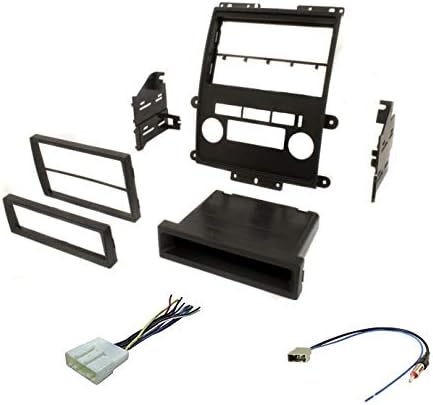 Premium Car Stereo Install Dash Kit, Wire Harness, and Antenna Adapter for Installing an Aftermarket Radio for Some 2009-2012 Nissan Frontier/Xterra + Suzuki Equator - Compatible Trims Listed Below