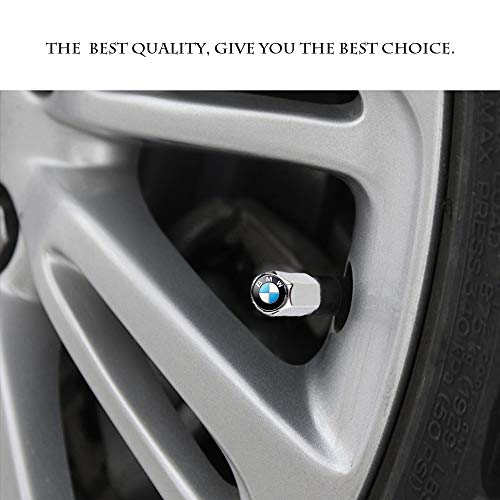 choolo Tire Air Valve Caps Stem Cover Universal Fits All Cars Trucks SUV Bike & Bicycle Motorcycle & Car Tire Valve Stem Caps for BMW(White)