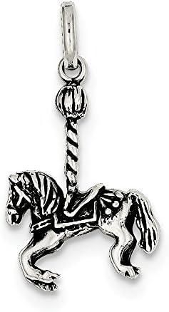 Top 10 Jewelry Gift Sterling Silver Antiqued Carousel Horse