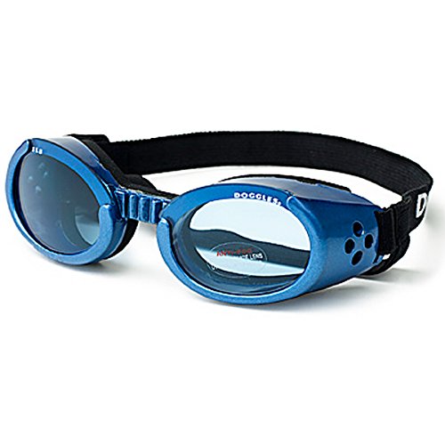 Doggles ILS Large Shiny Blue Frame with Blue Lens Dog Goggles