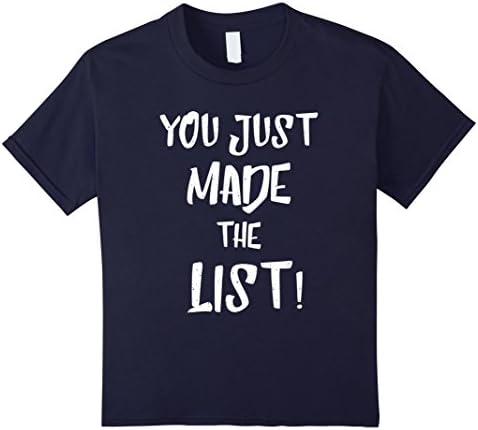 Kids You Just Made The List Chris Wrestling T Shirt 8 Navy