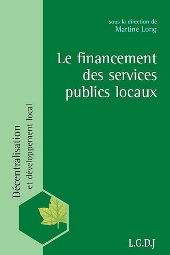 Le  financement des services publics locaux