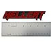 ERPART RED on Black Highly Polished Aluminum Hellcat Hell Cat Emblem Badge Nameplate Logo Decal Rare Compatible with Dodge Challenger Charger Jeep Chrysler