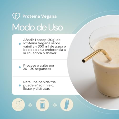 CARO FIT | Proteína Vegana Aislada de Chícharo y Arroz Sabor Vainilla | Clean Label sin Gomas, Sin Azúcar y Endulzada con Monk Fruit | Plant Based, Sin Gluten | 24 g de Proteína por Porción – 450 g