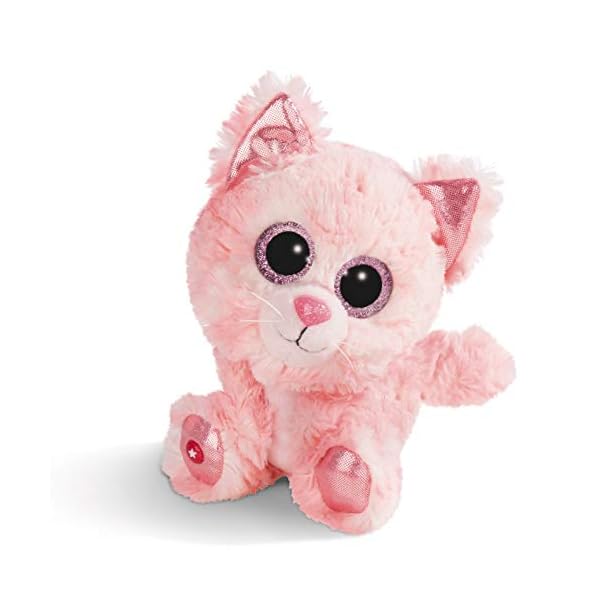 NICI Glubschis: Das Original – Glubschis Katze Dreamie 15 cm – Kuscheltier Katze mit großen Augen – Flauschiges Plüschtier mit großen Glitzeraugen – Schmusetier für Kuscheltierliebhaber – 45554