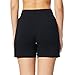 baleaf Women's Shorts Athletic Running Workout Casual Cotton Lounge Walking Sweat Yoga Jersey Pull On Shorts Pockets Black Size S
