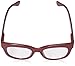 Peepers by PeeperSpecs Women's Blue Light Blocking Reading Glasses & No Correction Eyewear-Center Stage Oversized, Berry-Original Lenses, 52 mm + 2