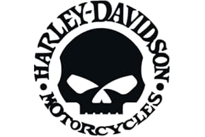 SIMONKUSTOM Motorcycle Bar and Shield Design #1 Vinyl Decal Sticker Car HD Moto Club Biker 5"x4" (wlli G)