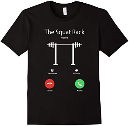 Mens Awesome Leg Day T-Shirt The Squat Rack Is Calling Large Black