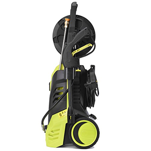 Electric Power Pressure Washer, 2030 PSI 1.7GPM High Pressure Washer Cleaner Machine with Hose Reel,Spray Gun, Nozzles and Built in Soap/Foam Dispenser, Two Year Warranty