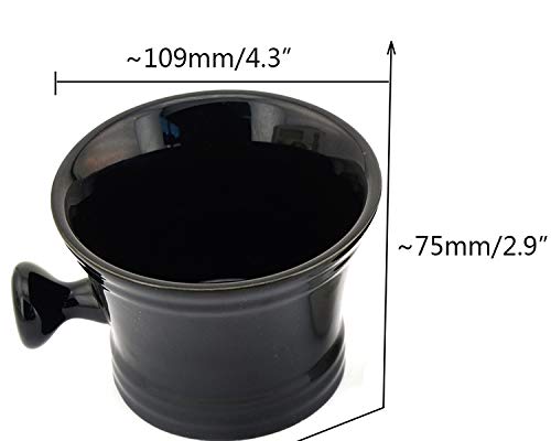 Grandslam Shaving Bowl and Pure Badger Brush - Mug for Shaving Soap and Cream