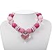 FINREZIO 2 Pairs Cute Chunky Bubblegum Necklace and Bracelet set for Girls