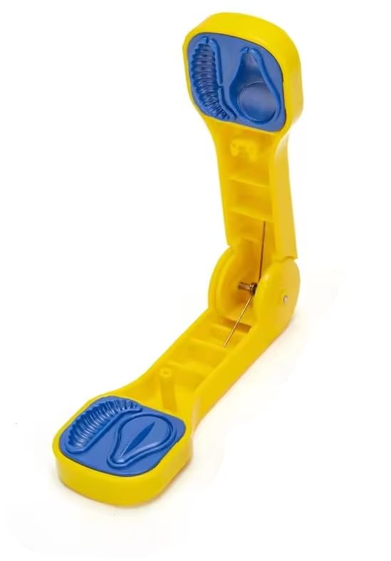 Set: 2 in 1 Trout Dough Shaper in Realistic Bee Maggot Shape and Teardrop Shape, Baitformer, Yellow, Green or Red + Free Petri Heil! Sticker (Yellow)