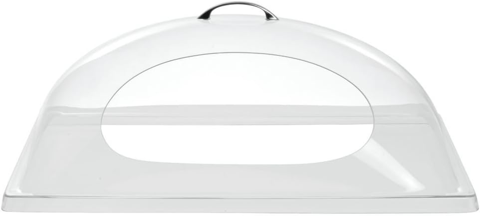 Cal-Mil Rectangular Clear Polycarbonate One Side Cut Out Dome Cover - 20" L x 12" W x 7 1/2 H