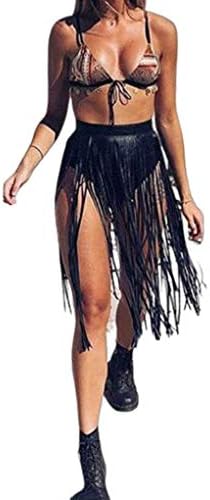 Sexy Boho Women Fringe Tassels PU Leather Belt Waist Belt Skirt Dress