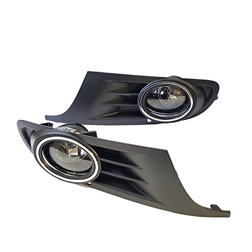 LEDIN Fog Lights for 2010-2014 Golf MK6 Jetta (OE Style Clear Lens with Switch, Wires, Bulbs, Bezels) - Thumbnail 4