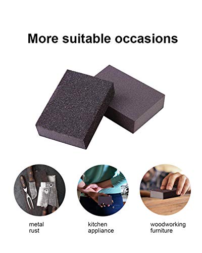 S SATC Sanding Sponge 4 x 2.8 x 1 Inch Sandpaper Block 4 PCS Sanding Blocks 60/80/120/220 Grit Sandpaper Block Wet Sanding Sponge Sand Sponge - Thumbnail 4