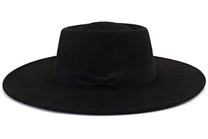 LIDHAY Wide Brim Fedora Hats for Women Men Large Suede Panama Rancher Hat Pork Pie Jazz Hat