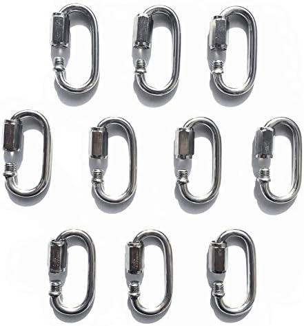10Pcs 316 Stainless Steel Quick Link 5/32"(4mm) - 1/4"(6mm) Marine Grade