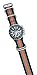 ArtStyle Watch Band with Colorful Nylon Material Strap and Heavy Duty Brushed Buckle (Black/Grey/Orange, 18mm)