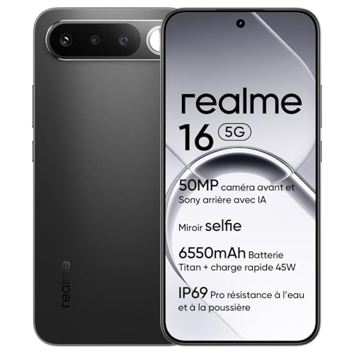 realme 16 5G 256GB 6GB Air Black INT+NFC RMX5171 EU