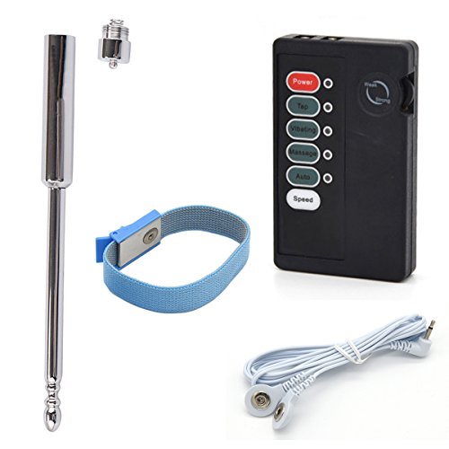 New Vibrating and Electric Shock Stainless Steel Urethral Sounding Plug Metal Penis Ibrating Stimulation For Male Toys Set (M)