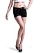HDE Women's Solid Color Ultra Stretch Fitted Low Rise Moleton Denim Booty Shorts Black - XL
