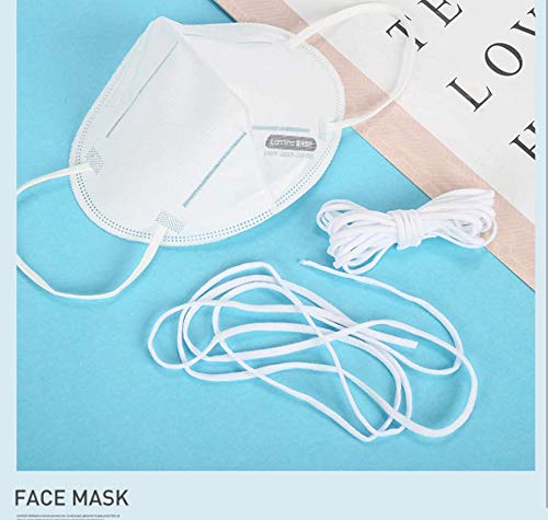 Seahouse 240 Yard Flat Elastic Band Braided Stretch Strap Cord Roll for Sewing and Crafting DIY