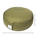 Incline Fit Zafu Yoga Meditation Cushion with Zipper, Round Meditation Pillow Bolster Filled with Buckwheat Hulls With Machine Washable Cotton Cover and Carry Handle, Round, Forest Greenthumb 1