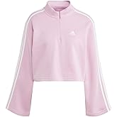 adidas womens Essentials 3-stripes Fleece Quarter-zip