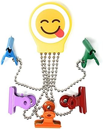 OctoClip Refrigerator Magnet – Fridge Organizer Locker Magnet Delicious Emoji with Multi Colored Clips, 1 Pack