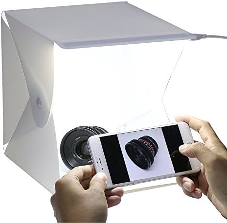 Mini Folding Portable Photo Light Box Foldable 20 LED Lamps Studio Shooting Tent with 4 Backdrops - 9.5 inches