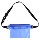 Waterproof Case, Waterproof Pouch, iThrough Ultra Universal Waterproof Pouch with Waist Strap for Beach/Fishing/Hiking, Perfect Protection for Phone, Camera, Cash, Documents From Water, Sand, Dust and Dirt