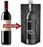 Portable Foldable Wine Bottle (2 Pack) - Holds a Full Bottle of Wine (750 ml) - Flex, Fold & Roll Plastic Wine Bag Flask for Red and White Wine - Wine Accessories and Gifts