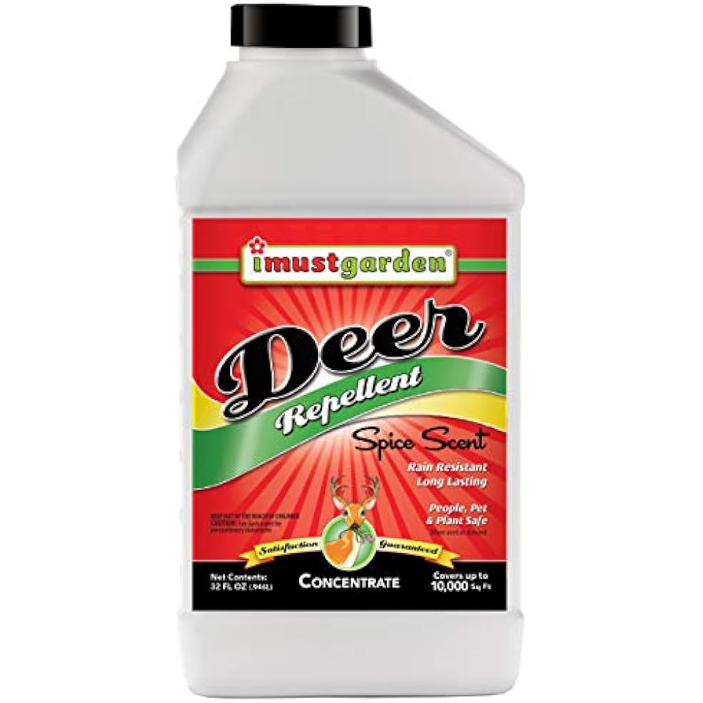 I Must Garden Deer Repellent Concentrate 32oz Spice Scent Spray For
